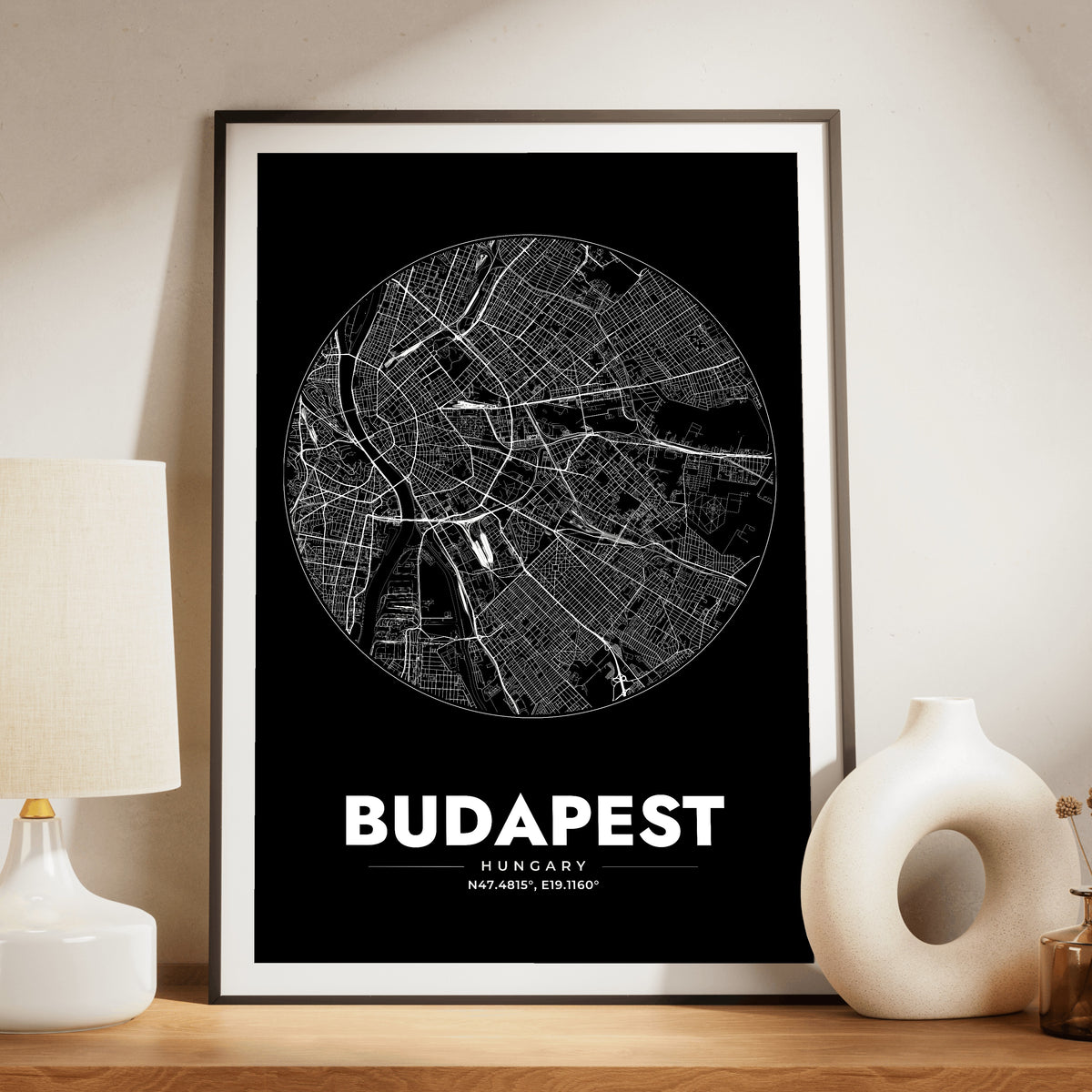 Budapest Spot Map Poster