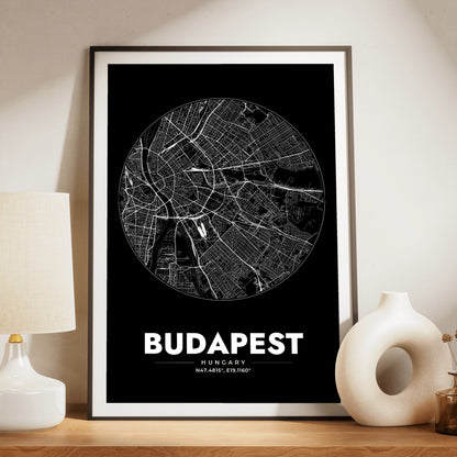Budapest Spot Map Poster