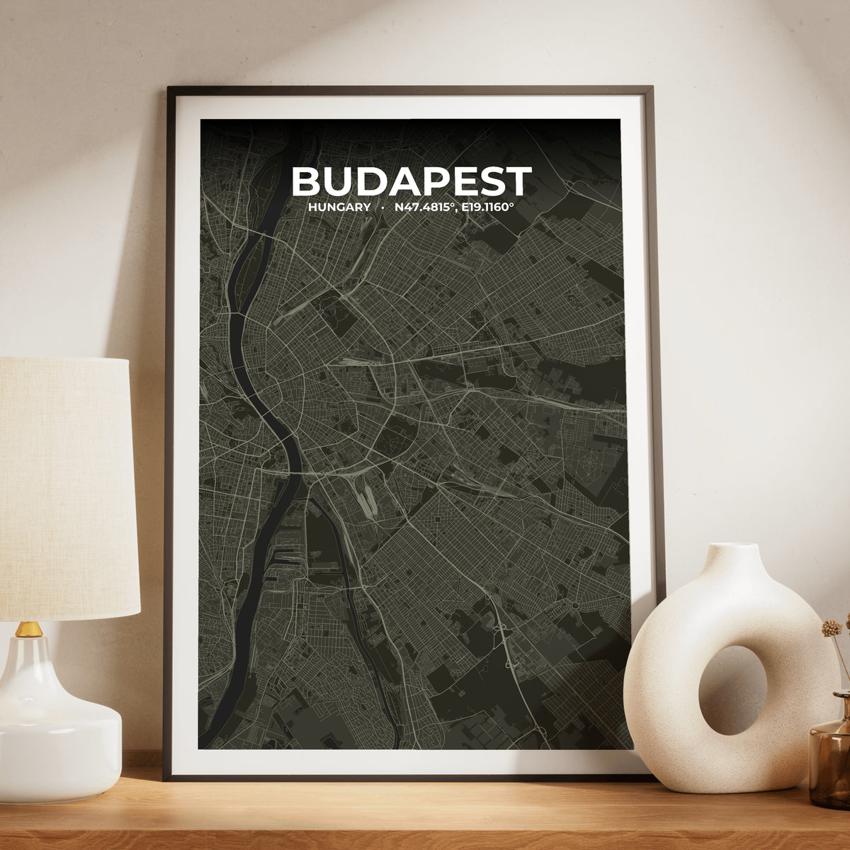 Budapest Sable Map Poster