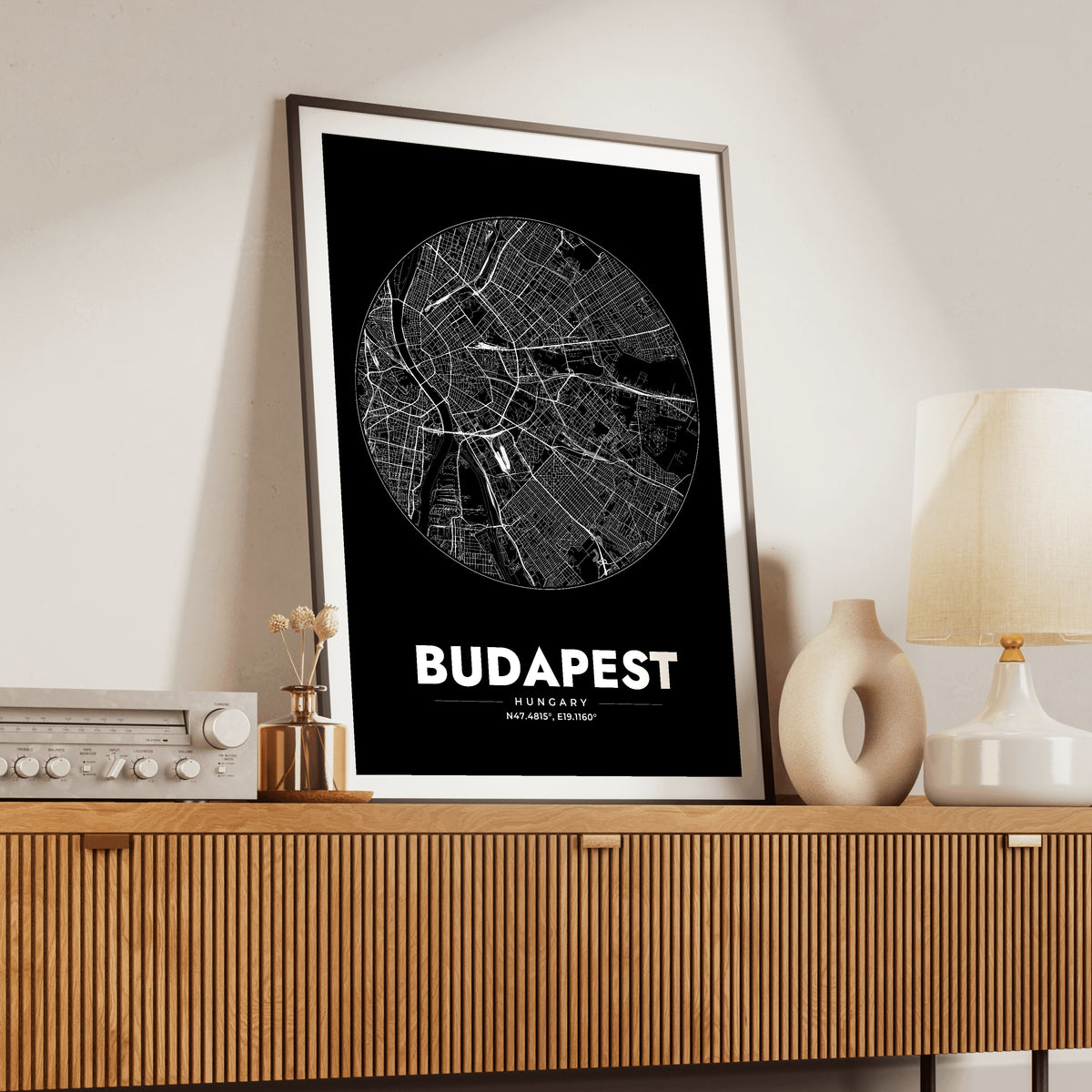 Budapest Spot Map Poster