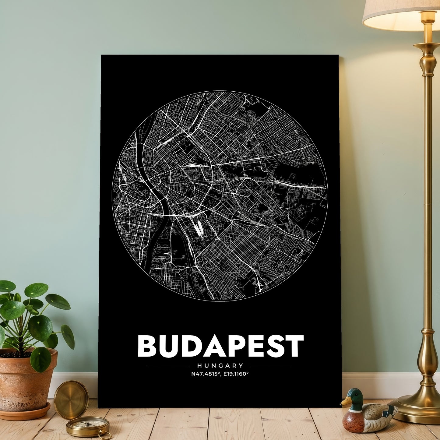Budapest Spot Map Poster