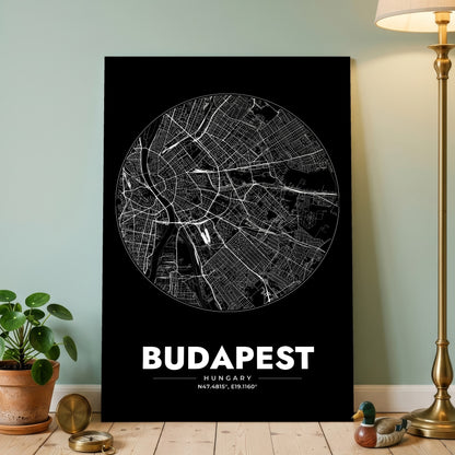Budapest Spot Map Poster
