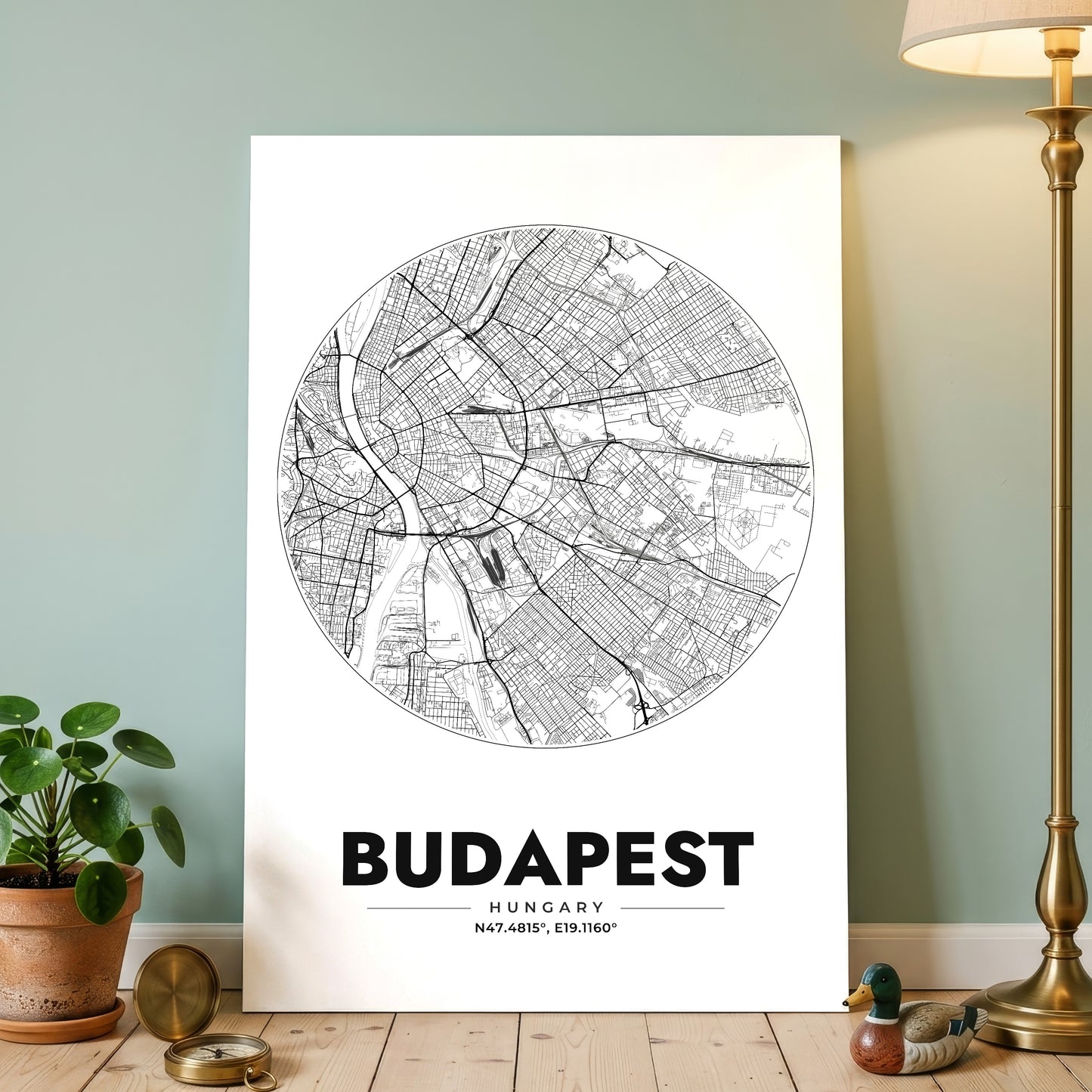 Budapest Spot Map Poster
