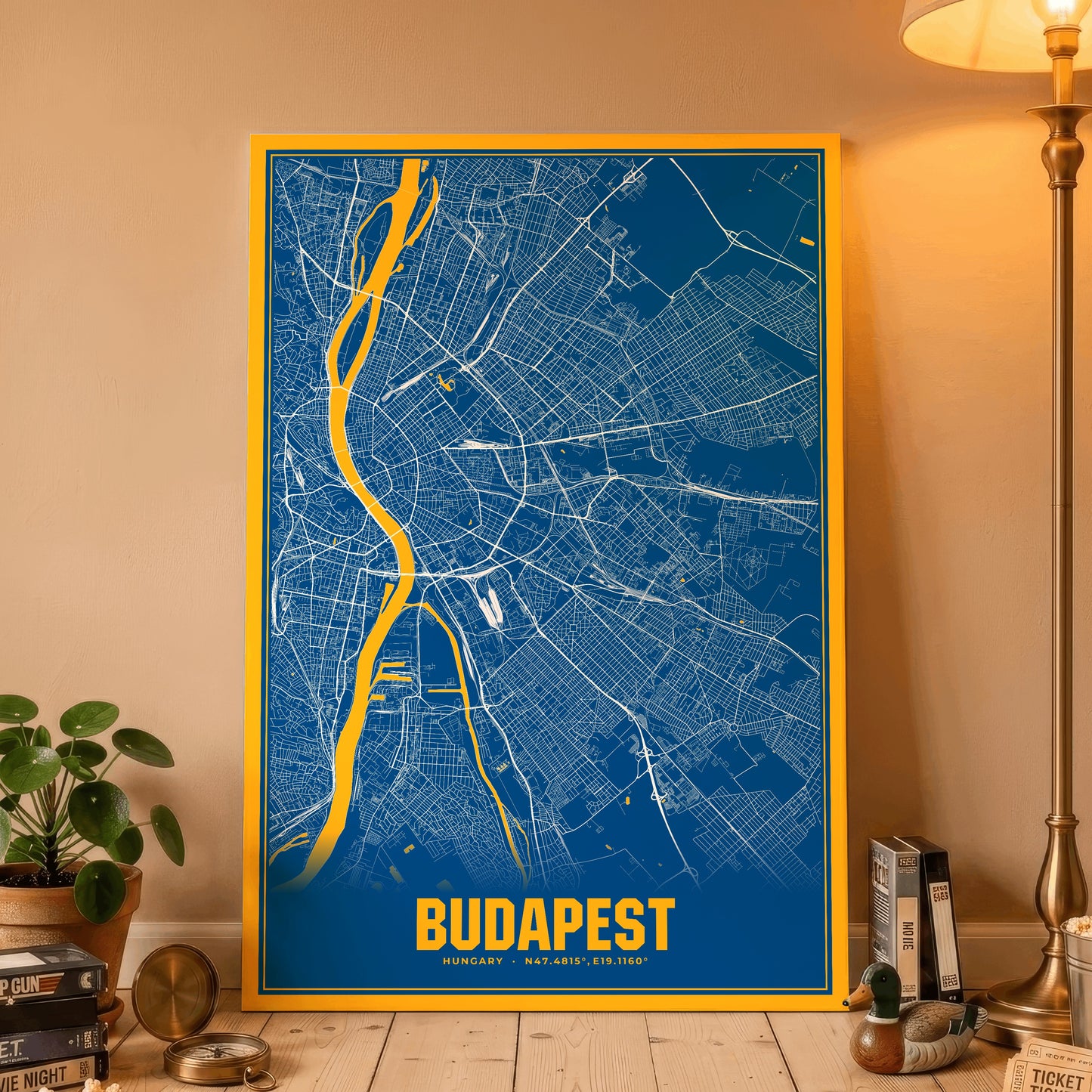 Budapest Blockbuster Map Poster