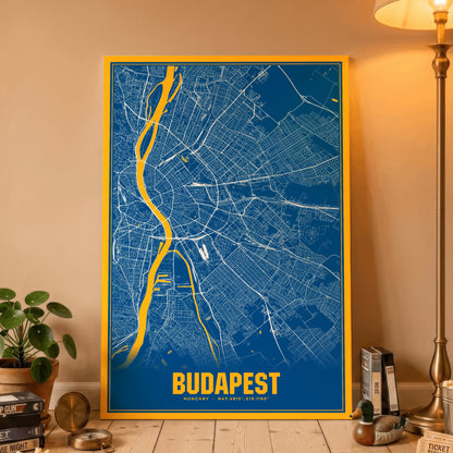 Budapest Blockbuster Map Poster