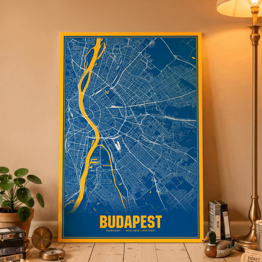 Budapest Blockbuster Map Poster