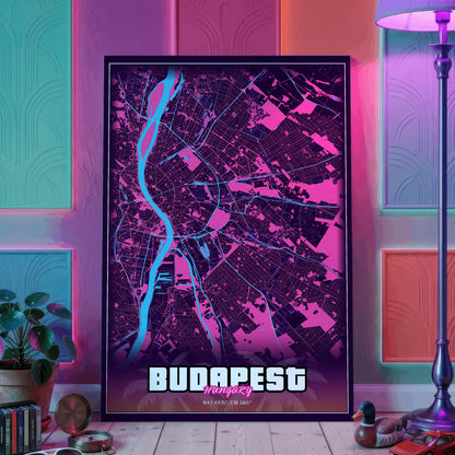 Budapest GTA Map Poster