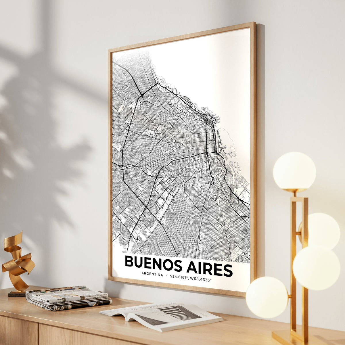 Buenos Aires Elegant Map Poster