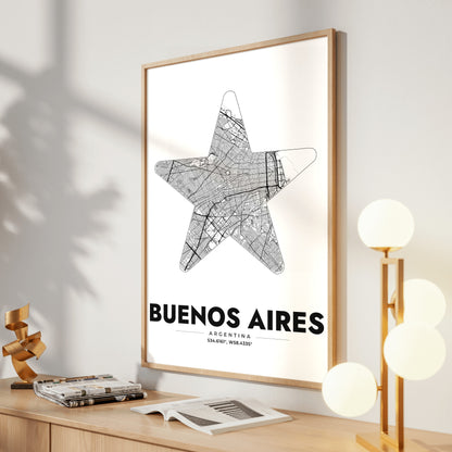 Buenos Aires Star Map Poster