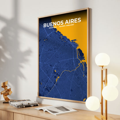 Buenos Aires Ink Map Poster