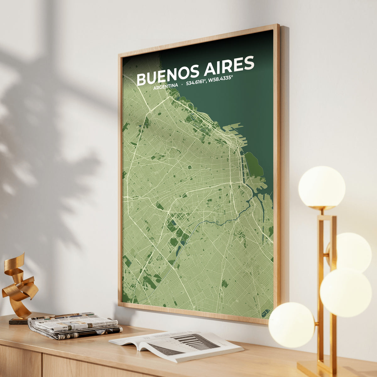 Buenos Aires Clay Map Poster