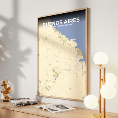 Buenos Aires Barn Map Poster