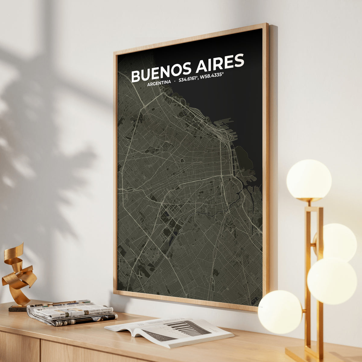 Buenos Aires Sable Map Poster