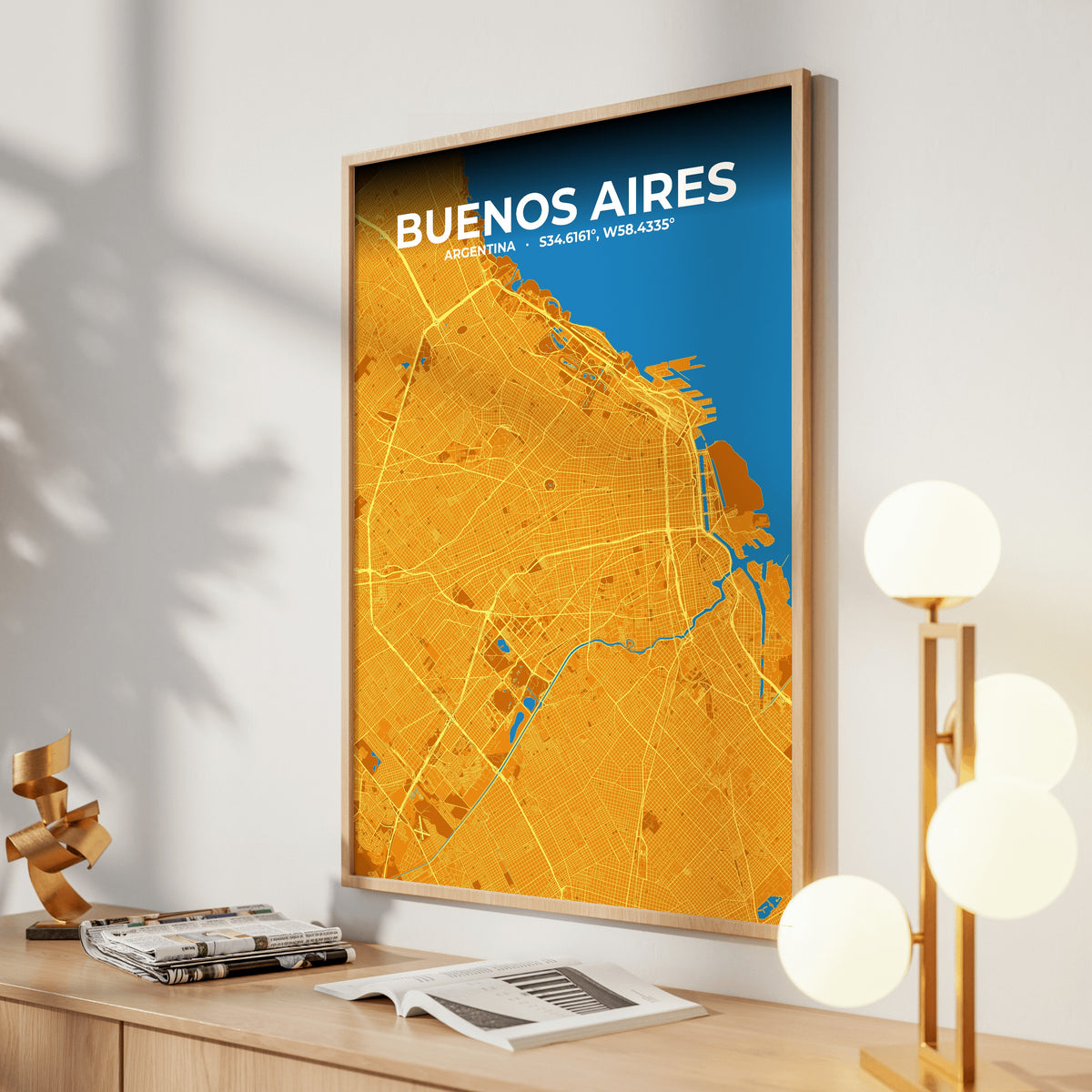 Buenos Aires Scorch Map Poster