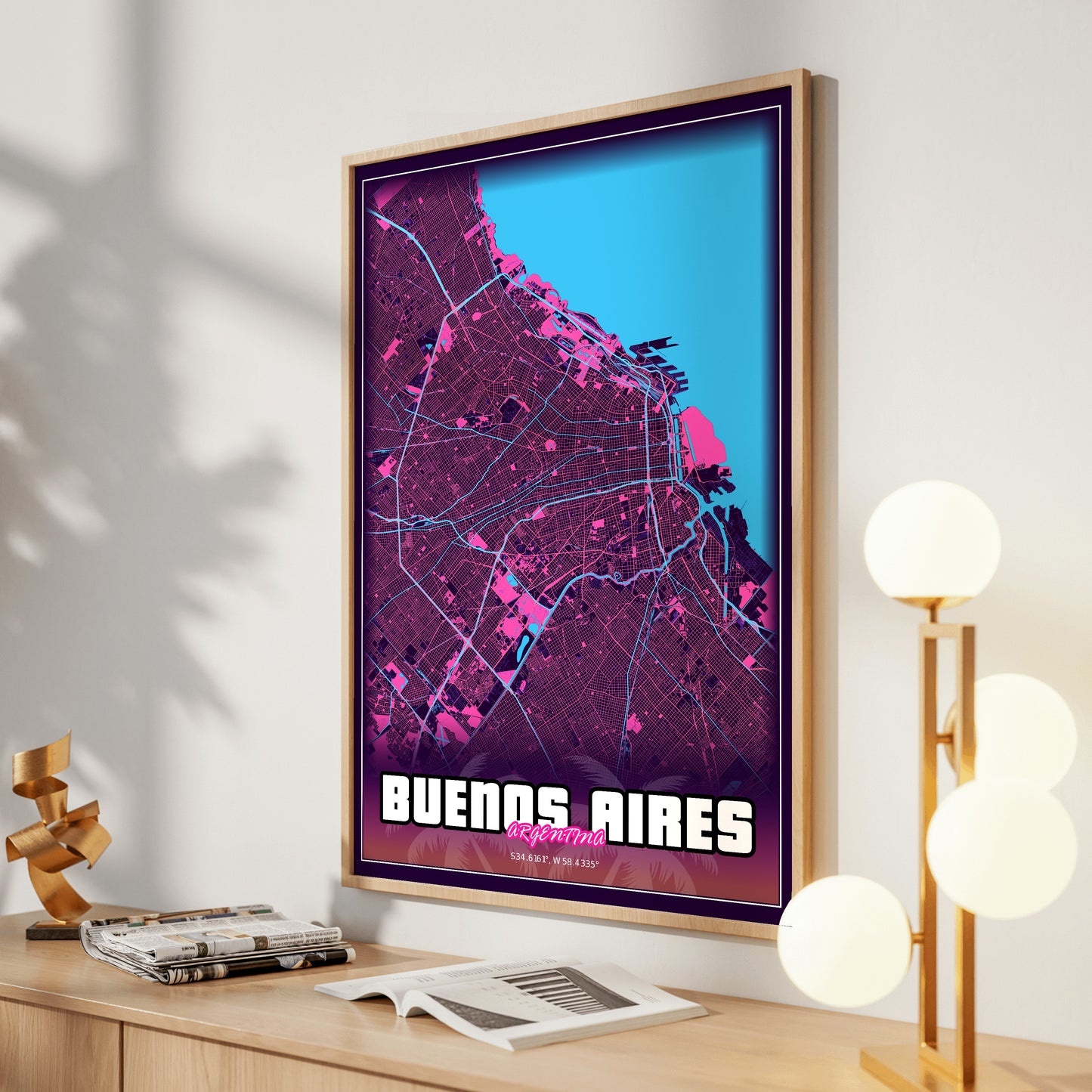 Buenos Aires GTA Map Poster