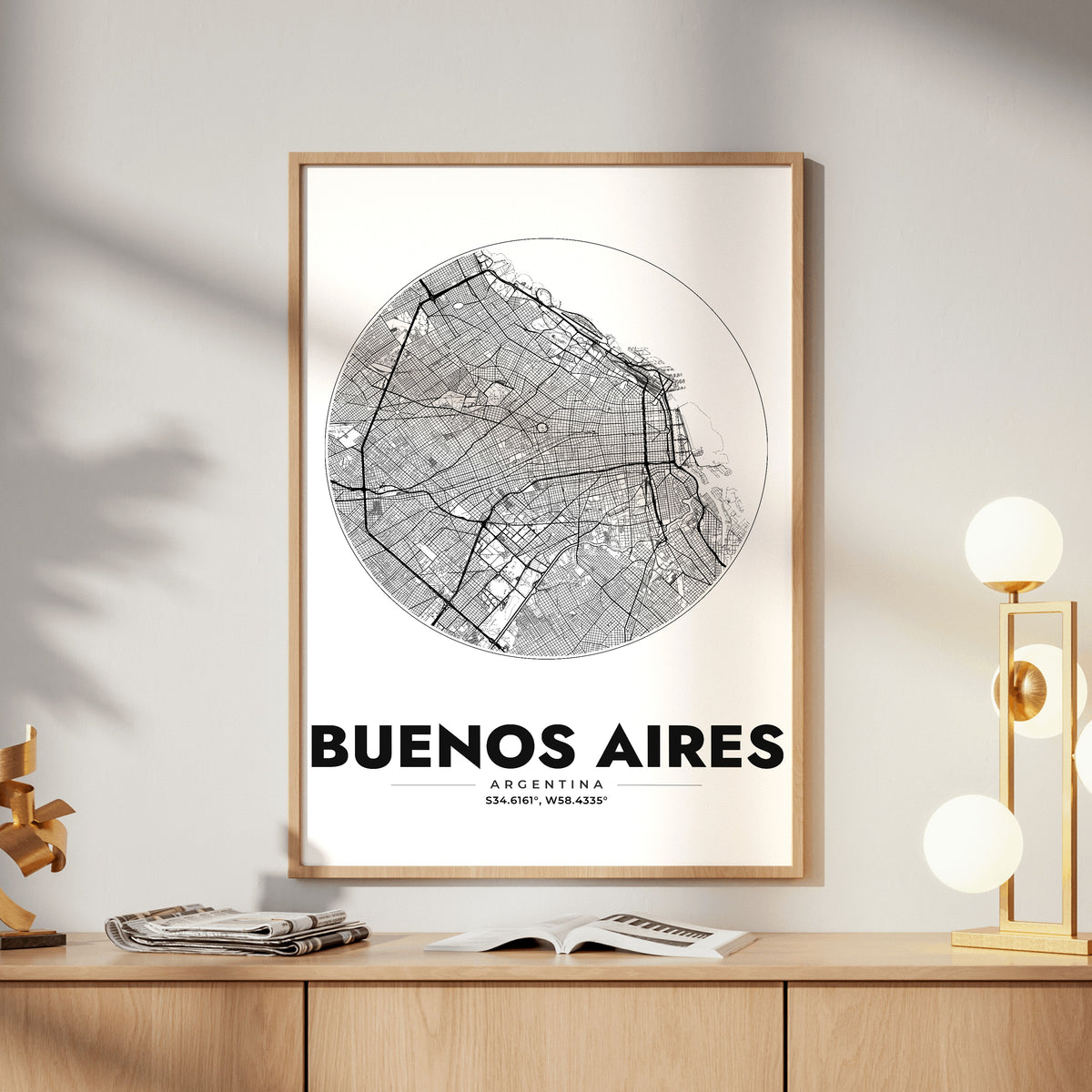 Buenos Aires Spot Map Poster