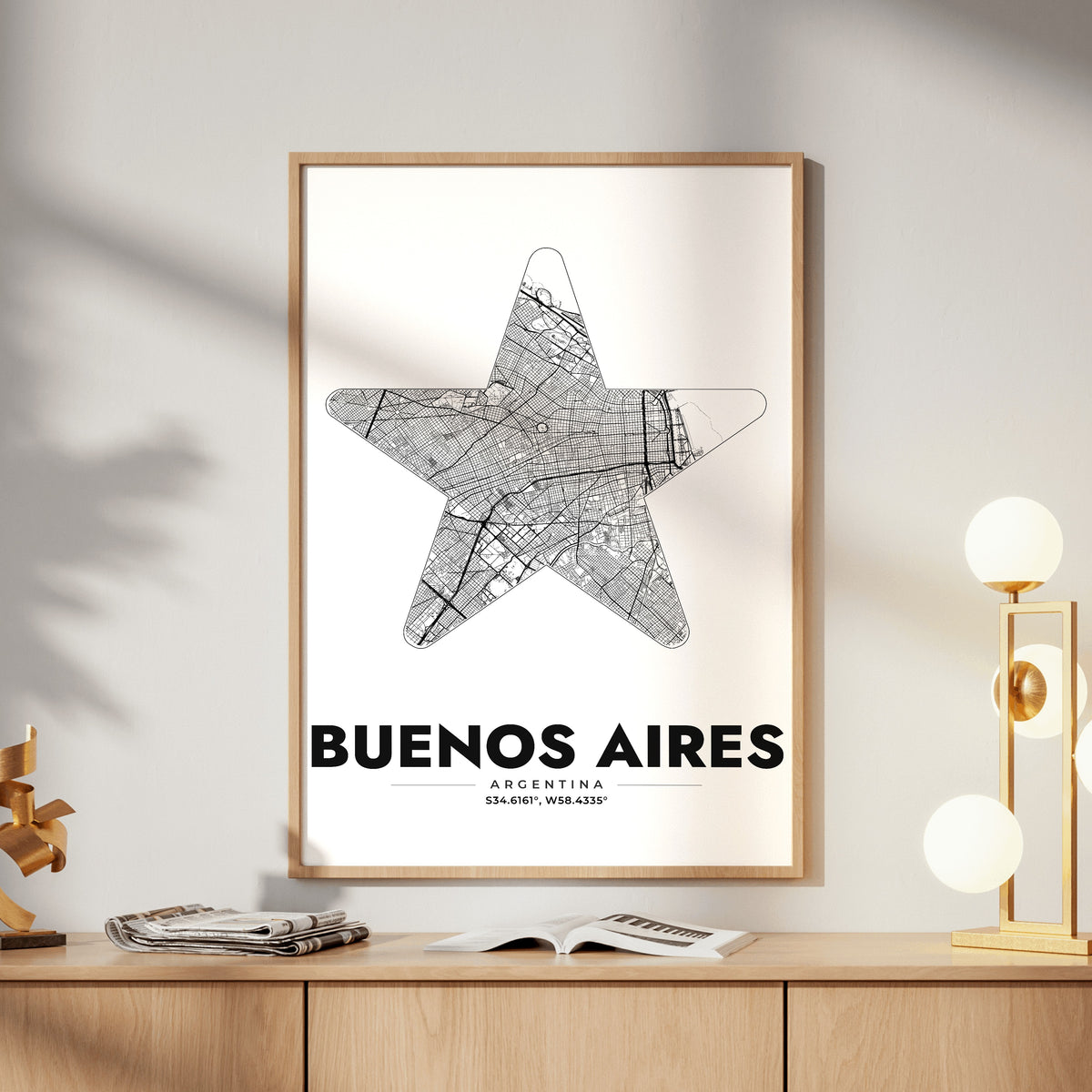 Buenos Aires Star Map Poster