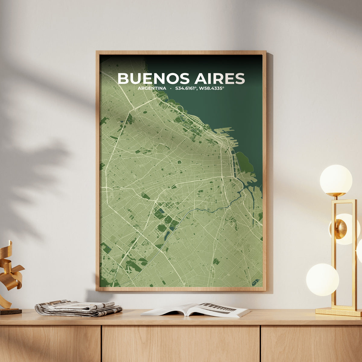 Buenos Aires Clay Map Poster