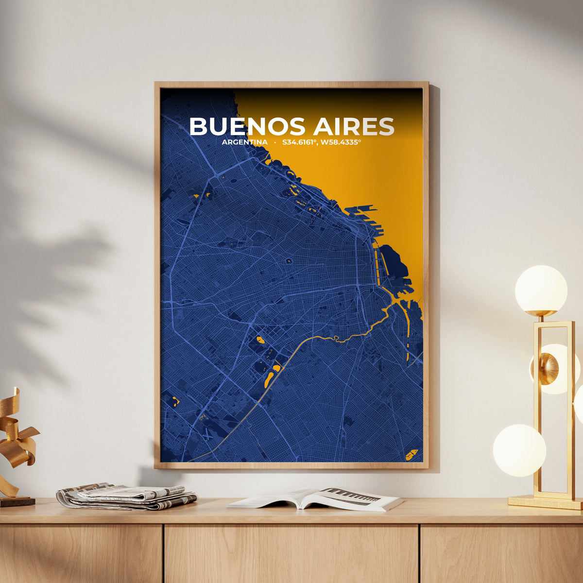 Buenos Aires Ink Map Poster