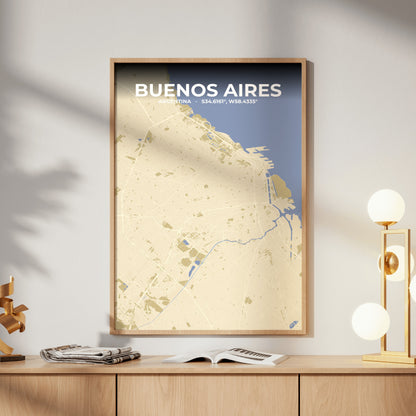 Buenos Aires Barn Map Poster