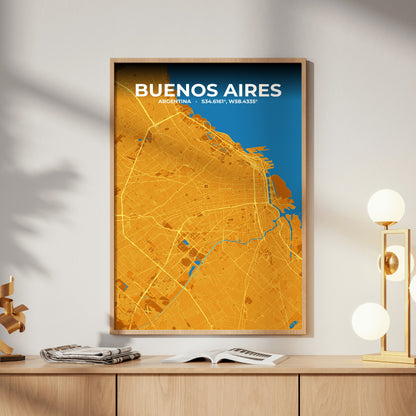 Buenos Aires Scorch Map Poster