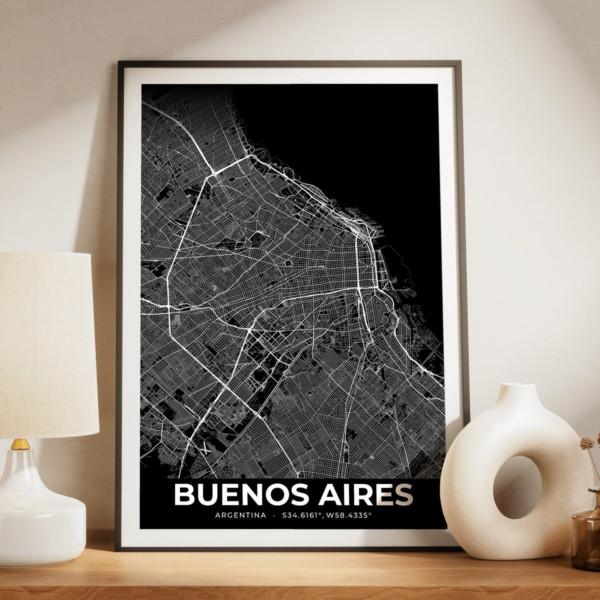 Buenos Aires Elegant Map Poster