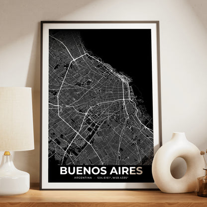 Buenos Aires Elegant Map Poster