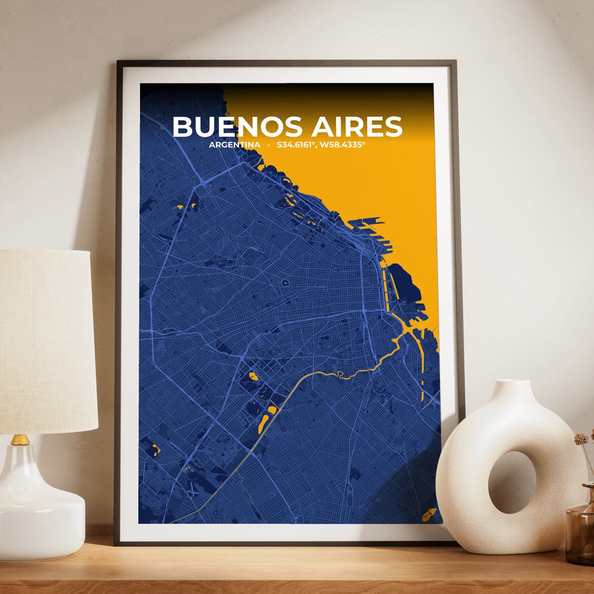 Buenos Aires Ink Map Poster