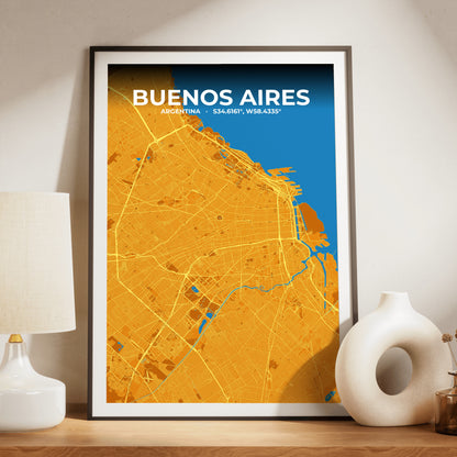 Buenos Aires Scorch Map Poster