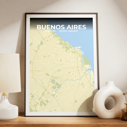 Buenos Aires Drift Map Poster