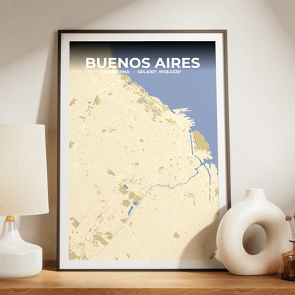 Buenos Aires Barn Map Poster