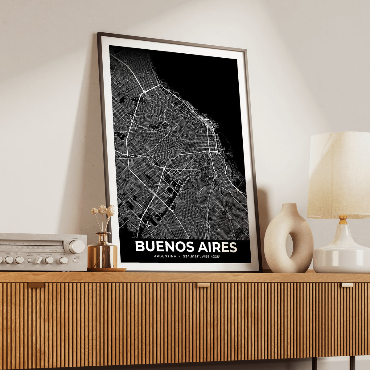 Buenos Aires Elegant Map Poster