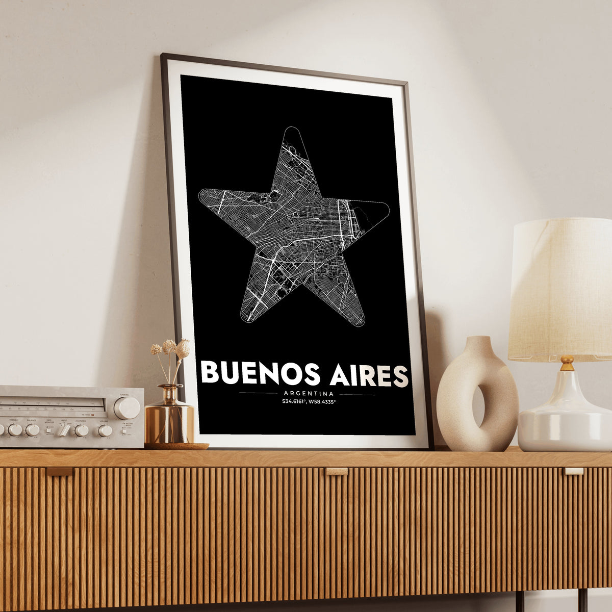 Buenos Aires Star Map Poster