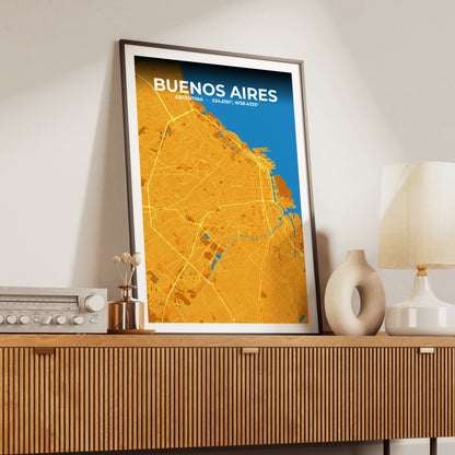 Buenos Aires Scorch Map Poster