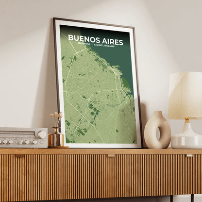 Buenos Aires Clay Map Poster
