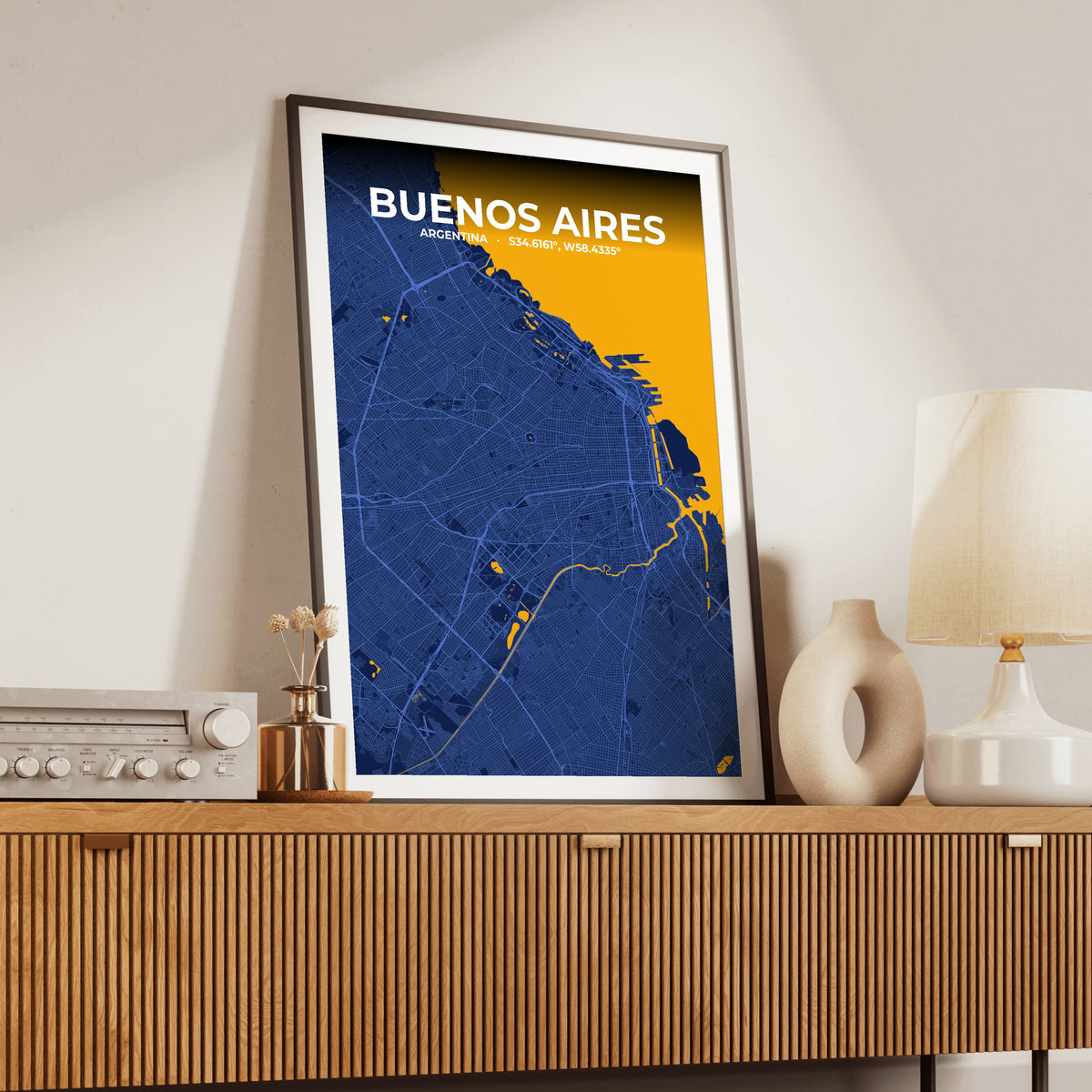 Buenos Aires Ink Map Poster