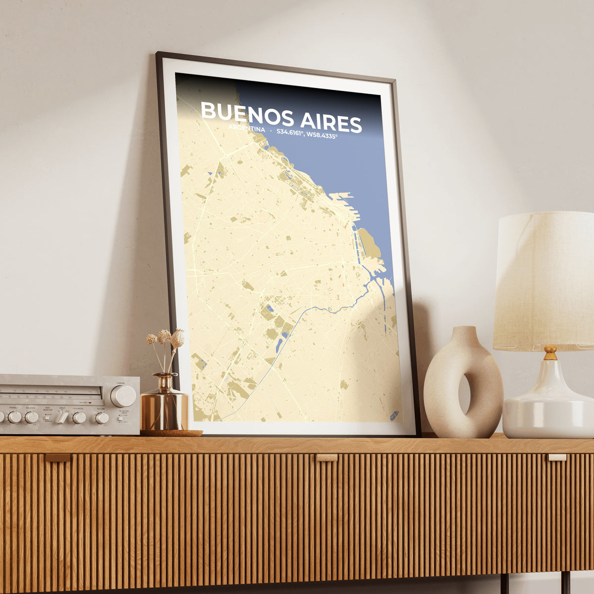 Buenos Aires Barn Map Poster