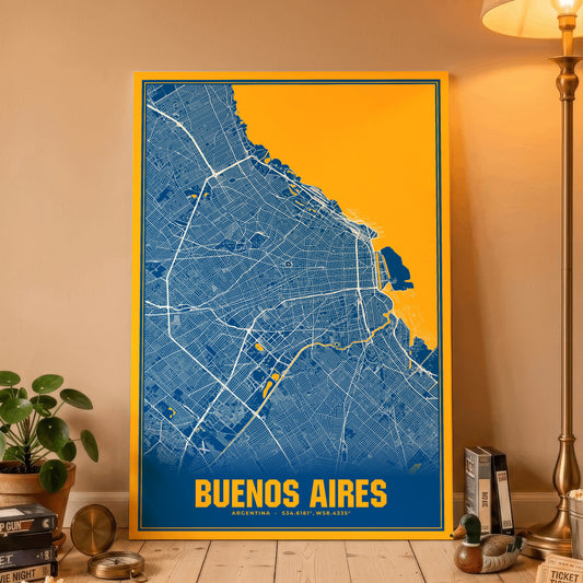 Buenos Aires Blockbuster Map Poster