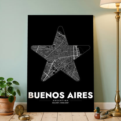 Buenos Aires Star Map Poster