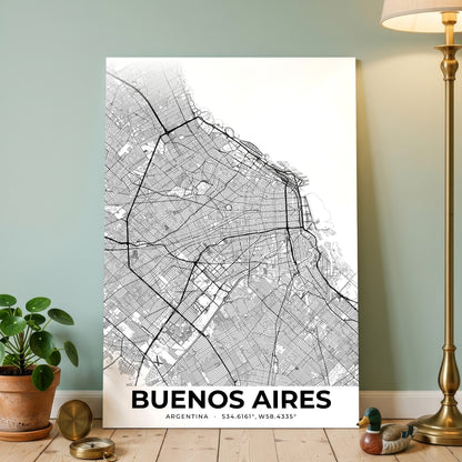Buenos Aires Elegant Map Poster