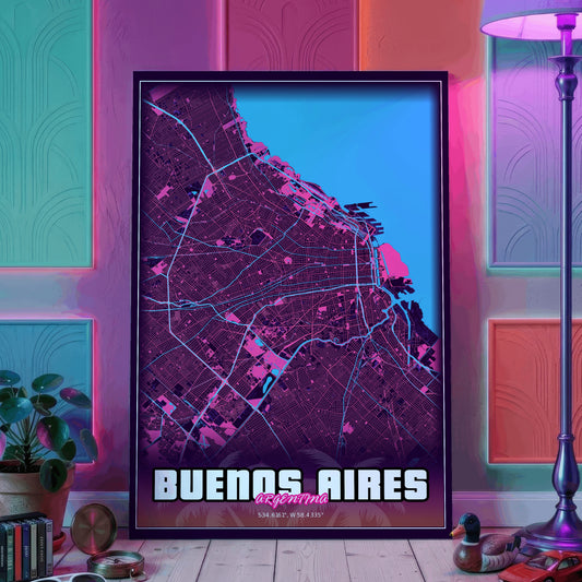 Buenos Aires GTA Map Poster