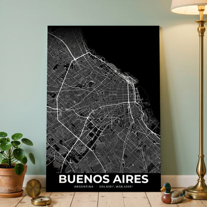 Buenos Aires Elegant Map Poster