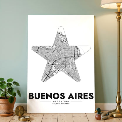 Buenos Aires Star Map Poster