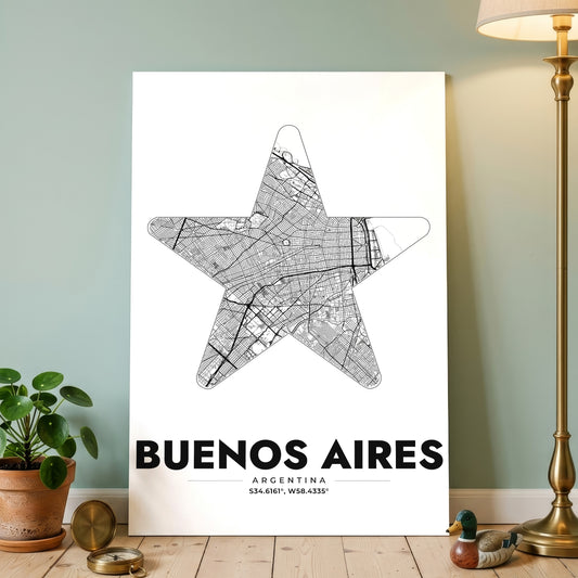 Buenos Aires Star Map Poster