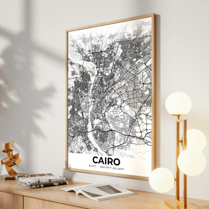 Cairo Elegant Map Poster