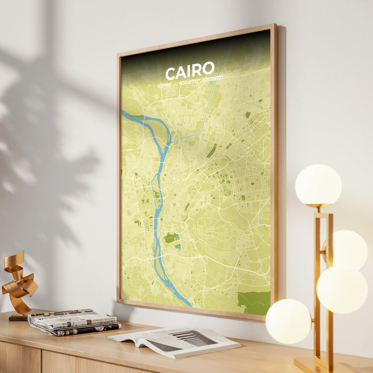 Cairo Fern Map Poster