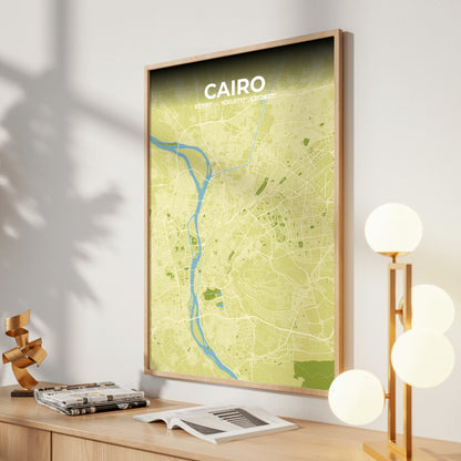 Cairo Fern Map Poster