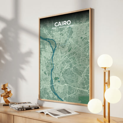 Cairo Mist Map Poster