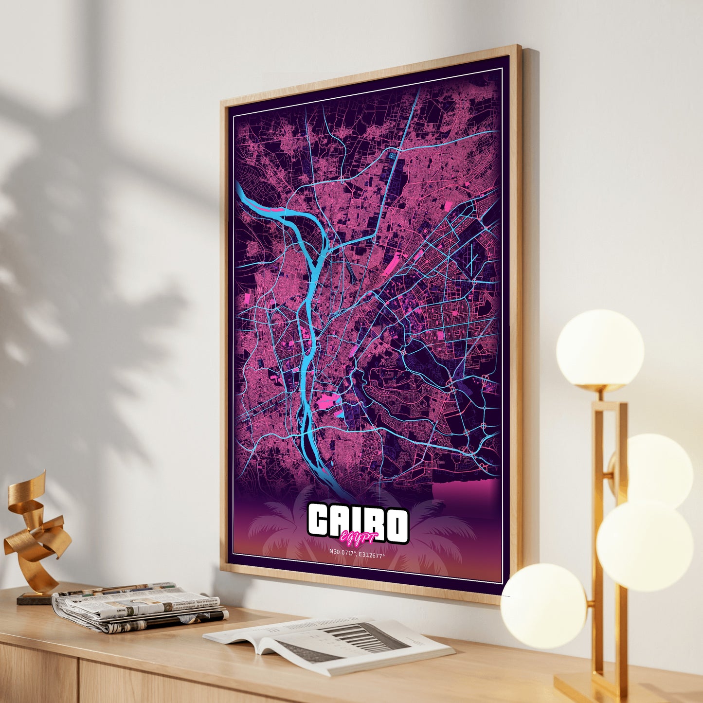 Cairo GTA Map Poster