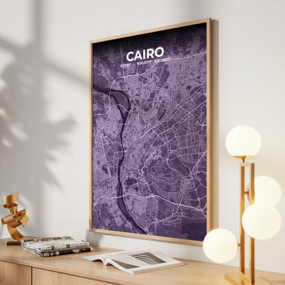 Cairo Dusk Map Poster